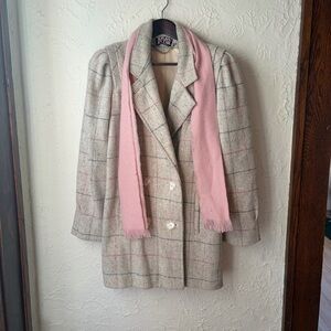 Vintage NYG New York Girl Wool Plaid Coat | Made in USA | Size 10 (M/L)